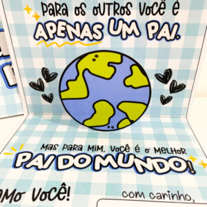 Cartão 3D – “Melhor Pai do Mundo