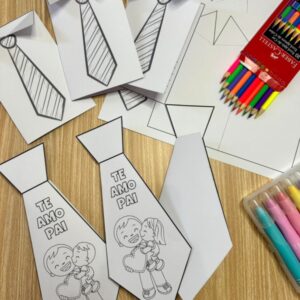 Cartões Dia dos Pais para Colorir