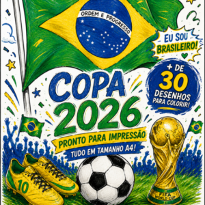 +30 desenhos da Copa do Mundo 2026